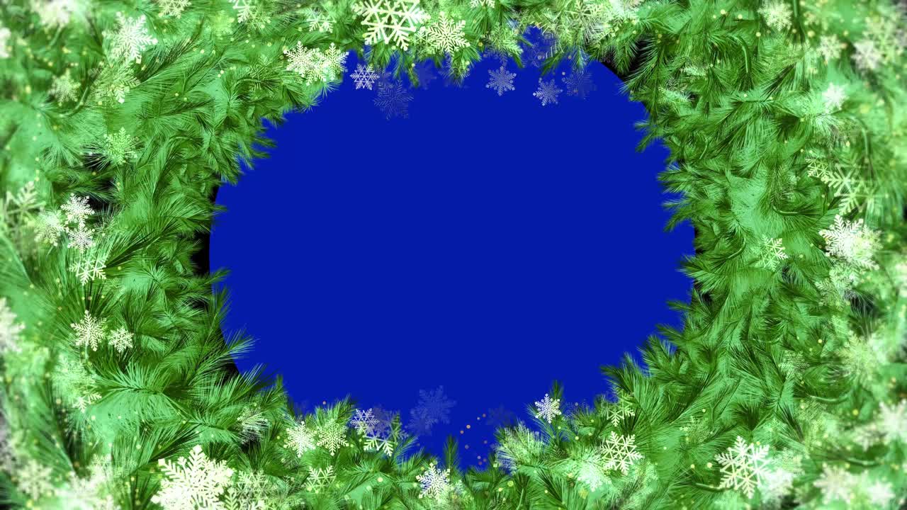 New year 2023 2024 and christmas festive frame with fir branches decorations christmas tree branches