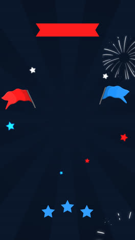 motion graphic of fourth of july