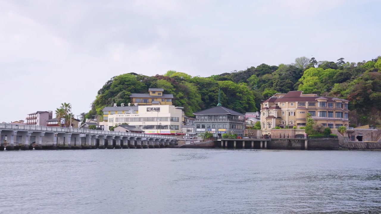 Enoshima, kleine Insel an der Küste von Fujisawa, Japan