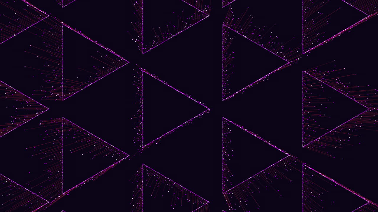 Futuristic triangles pattern with small dots and lines 1