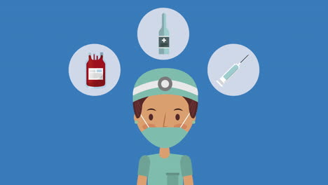 professional doctor medical character animation