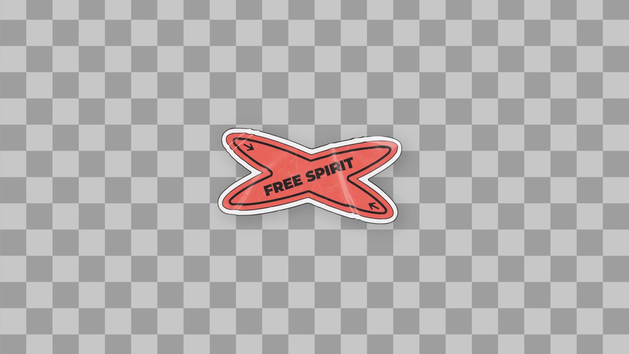 Free Spirit Badge Sticker