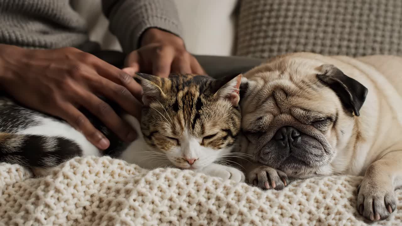 gato y perro durmiendo juntos