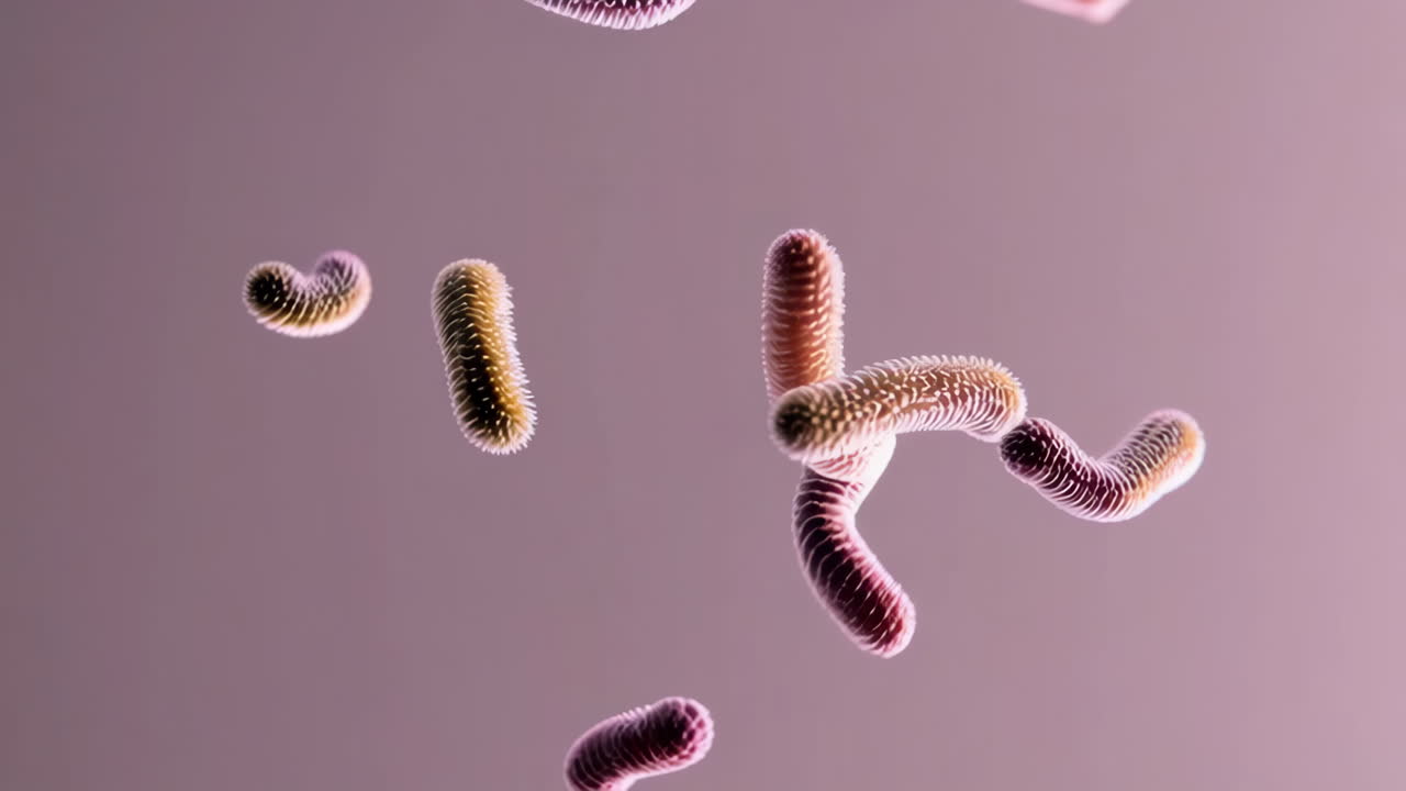 renderización en 3d de las bacterias