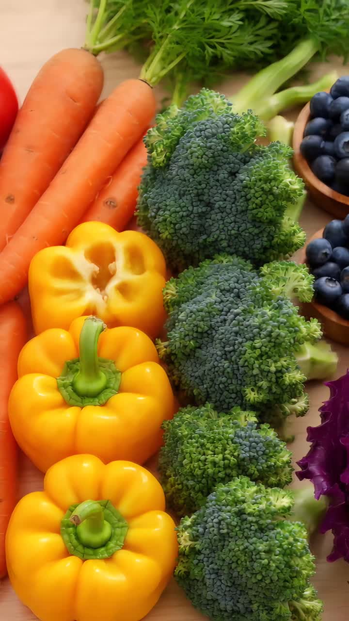 Frutta e verdura fresca biologica 4K.