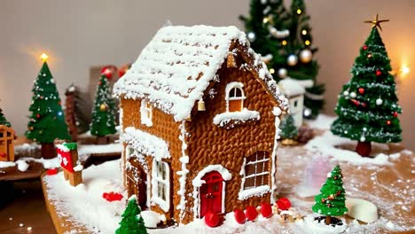 decoraciones navideñas de la casa de pan de jengibre