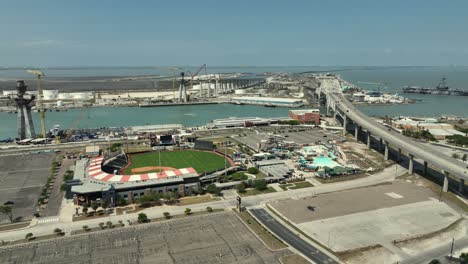 Qué-Punto-De-Vista-Aérea-De-Hamburguesas-De-Interés-En-Corpus-Christi,-Texas