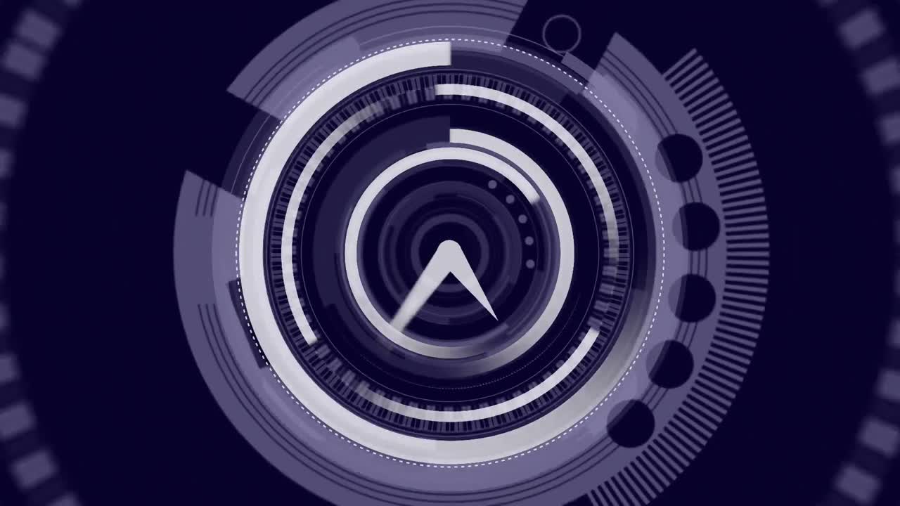 보라색 배경 에 빠르게 움직이는 시계