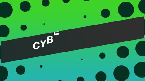 cyber monday with green dots pattern on modern gradient