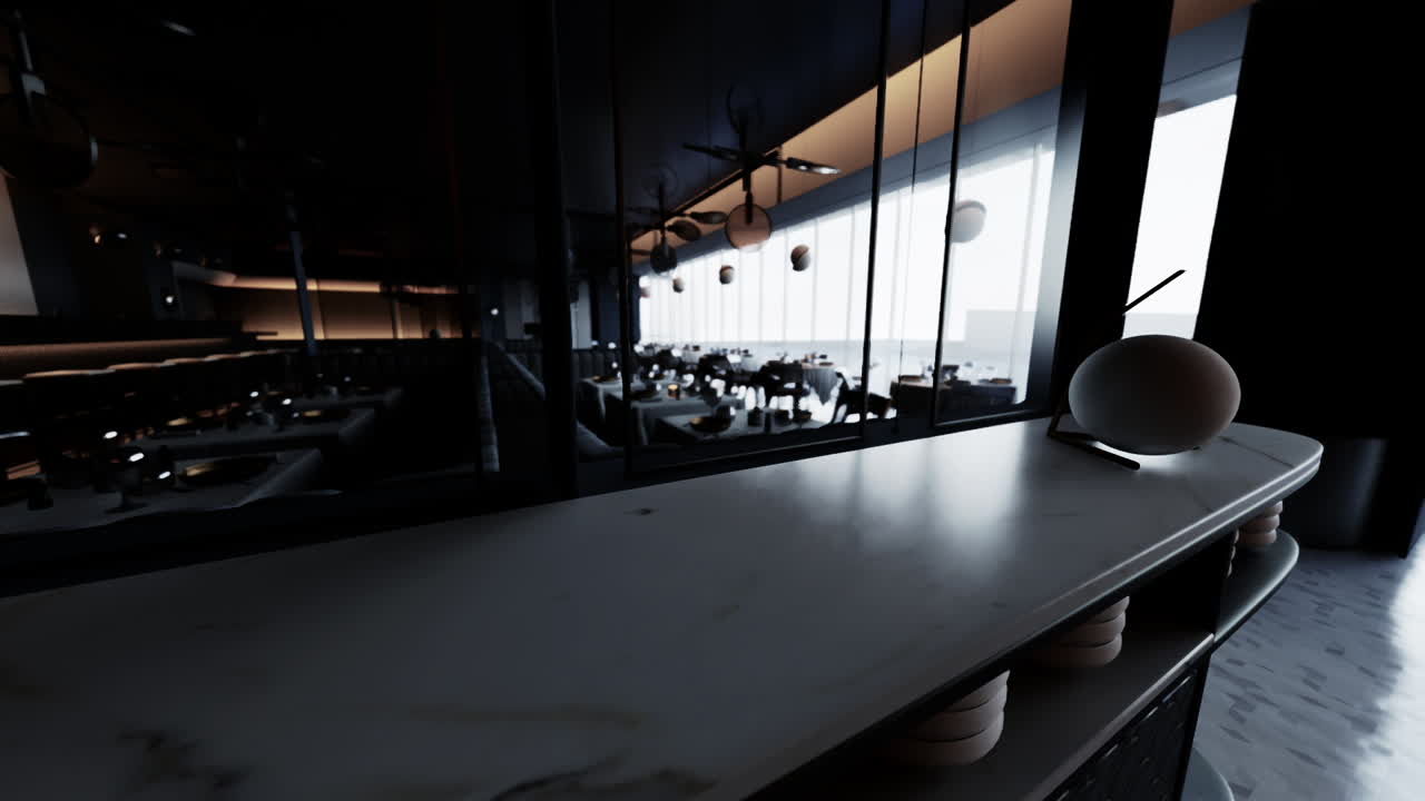 현대적인 레스토랑 인테리어 디자인