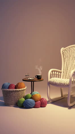 cozy knitting corner and the craft of handmade stitches