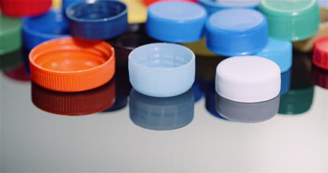 few plastic bottle caps plastic processing recycling industry 10