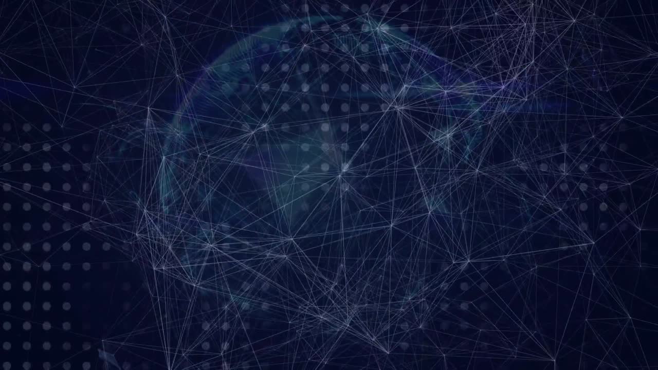 Animation of network of connections over spots