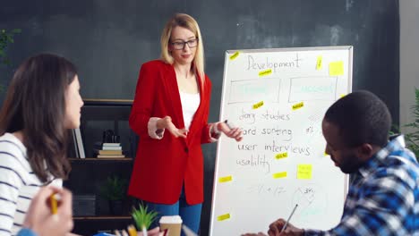 Gruppe-Junger-Multikultureller-Unternehmer,-Die-Sich-Im-Büro-Treffen-Und-Neue-Projektentwicklungen-Diskutieren