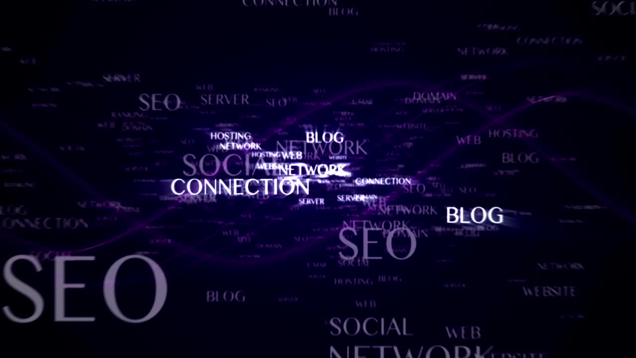 animación de texto web con pantalla verde final, renderización y fondo