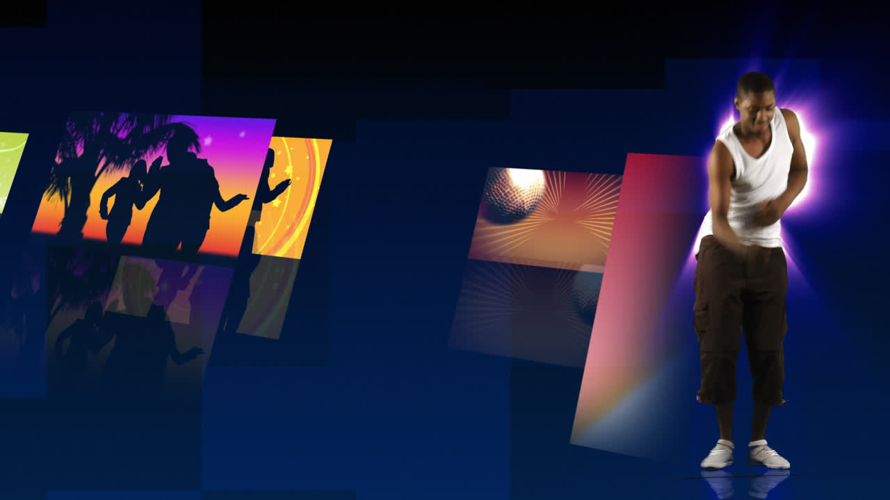 animación de un hombre afroamericano bailando