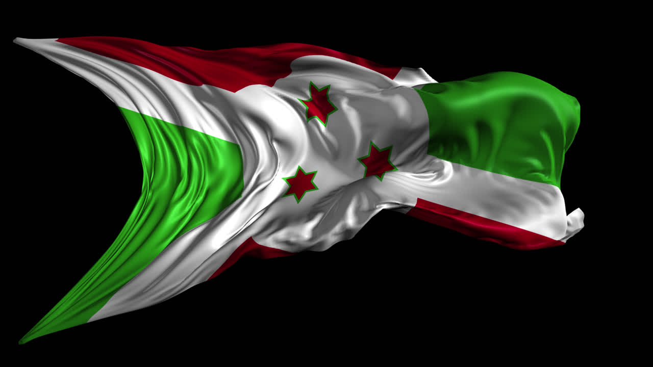 Vajende flag fra Burundi