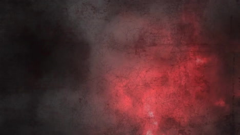 animation of red explosion flashes and grey smoke moving on black background