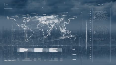 Animation-of-data-processing-over-cityscape