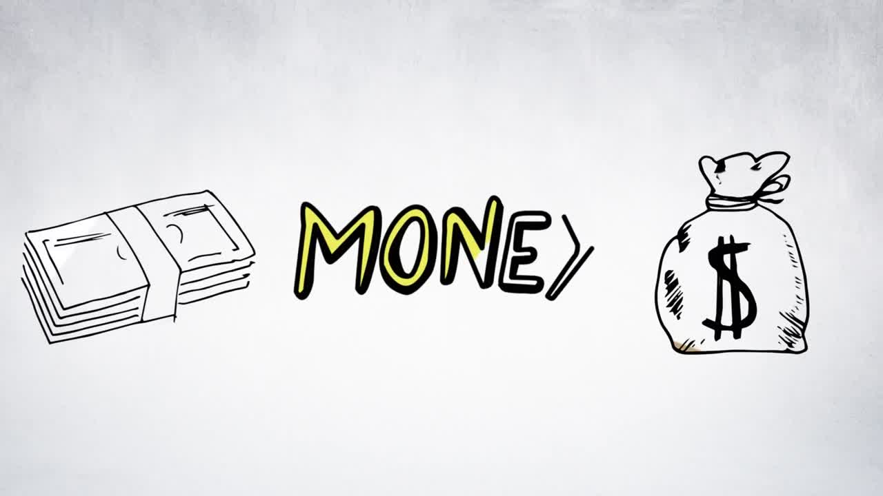 돈 일러스트레이션과 글자