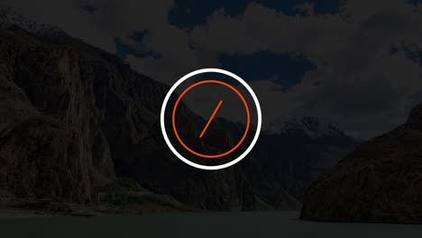 stylish minimalist typography design on mountain landscape
