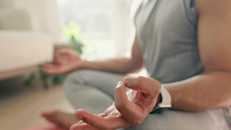 hands, lotus and meditation with man