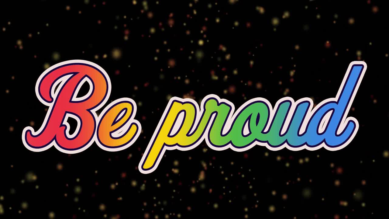 animación de con el uso de texto de animación sobre estrellas