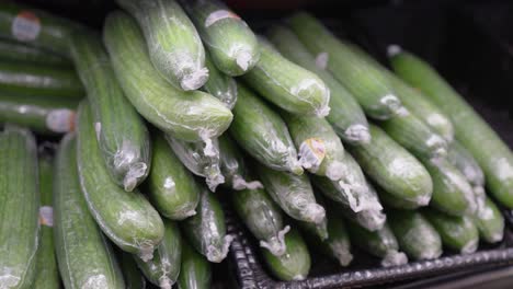 Plastic-cucumbers-on-display-at-a-grocery-store