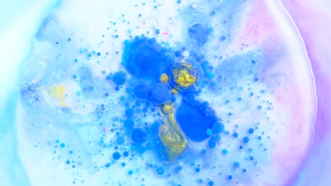 colorful paint and bubbles abstract background 4k video