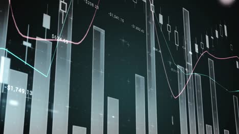 Animación-Del-Procesamiento-De-Datos-Estadísticos-Sobre-Fondo-Negro