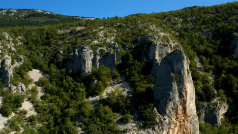 Aerial-View-Of-Vela-Draga-Canyon-Near-Ucka-Nature-Park-In-Vranja,-Croatia