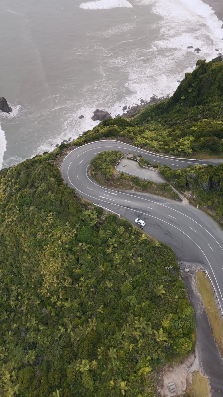 Coastal Winding Road in New Zealand
