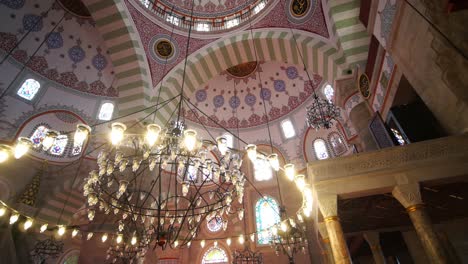 intricate interior of a mosque