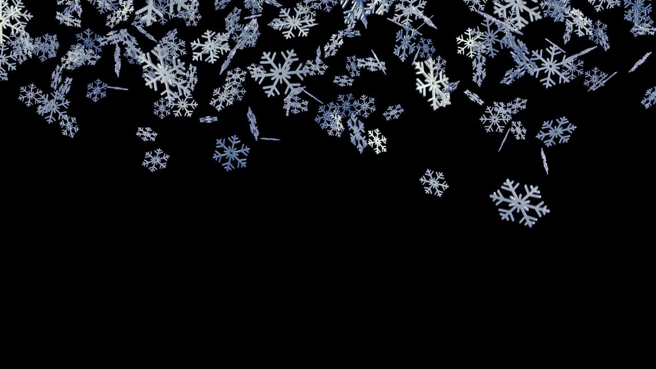 Snowflakes metal shiny snow flake falling xmas christmas decoration holiday 4k