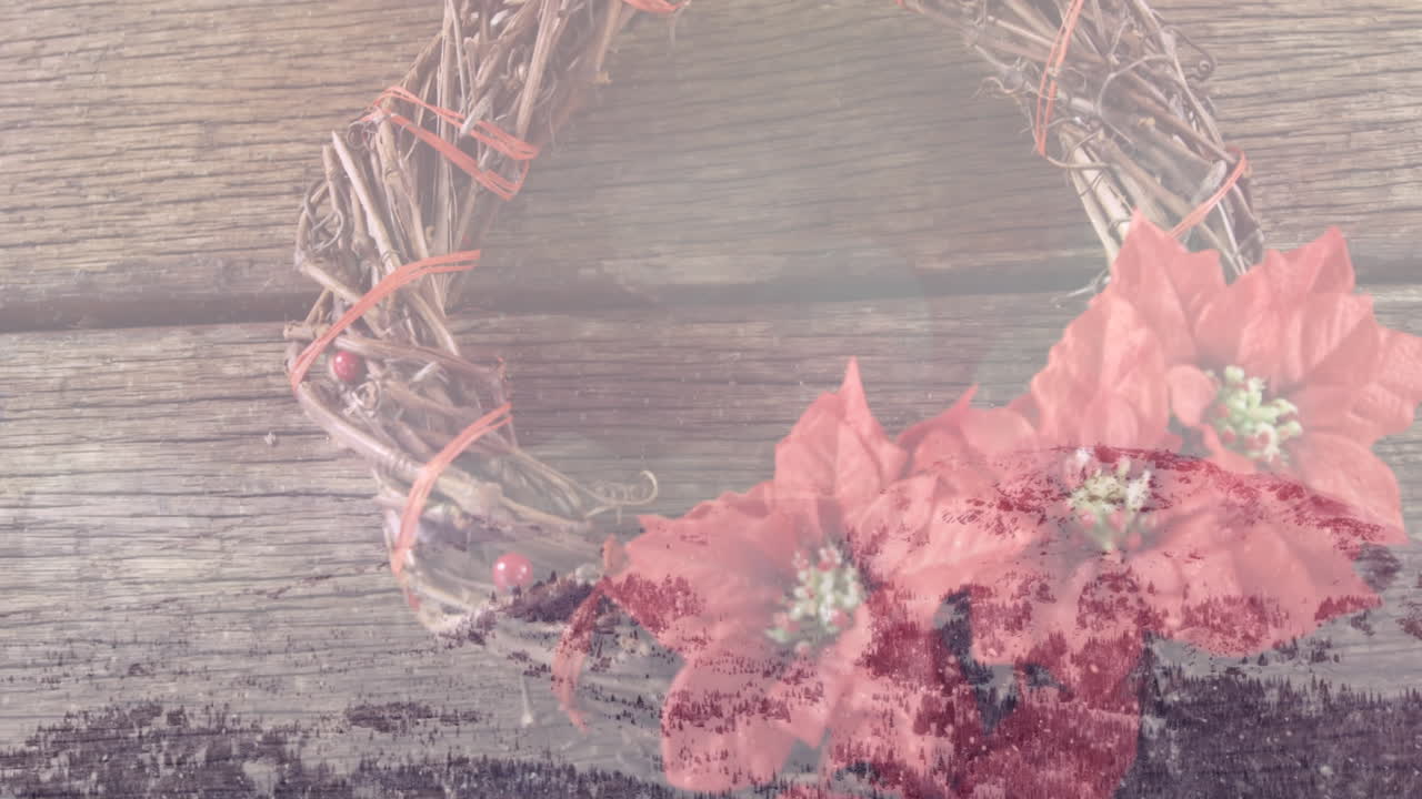 크리스마스 장식 위에 겨울 풍경의 애니메이션