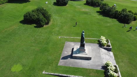 aerial shot of a landmark