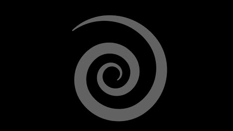 graphic object in black and white with stroboscopic and hypnotic effect, which rotates clockwise decreasing the size from full screen to disappearing in the center, in 16: 9 video format