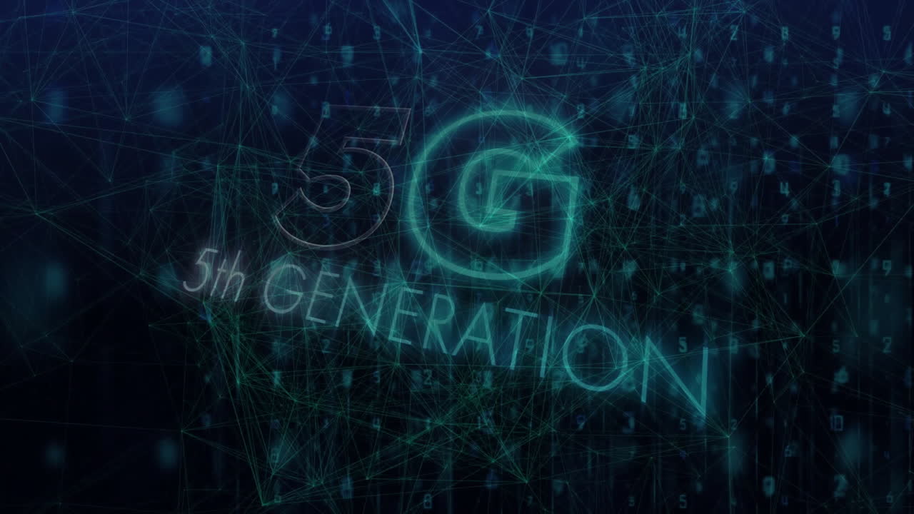 Visualizing data connections, animation showing 5G network technology concept