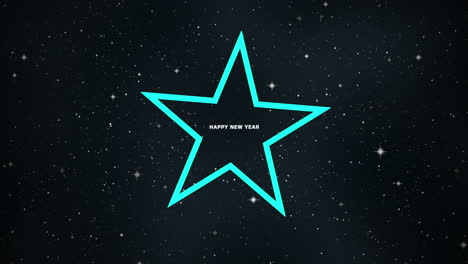 Feliz-Año-Nuevo-Con-Estrella-Azul-En-Galaxia