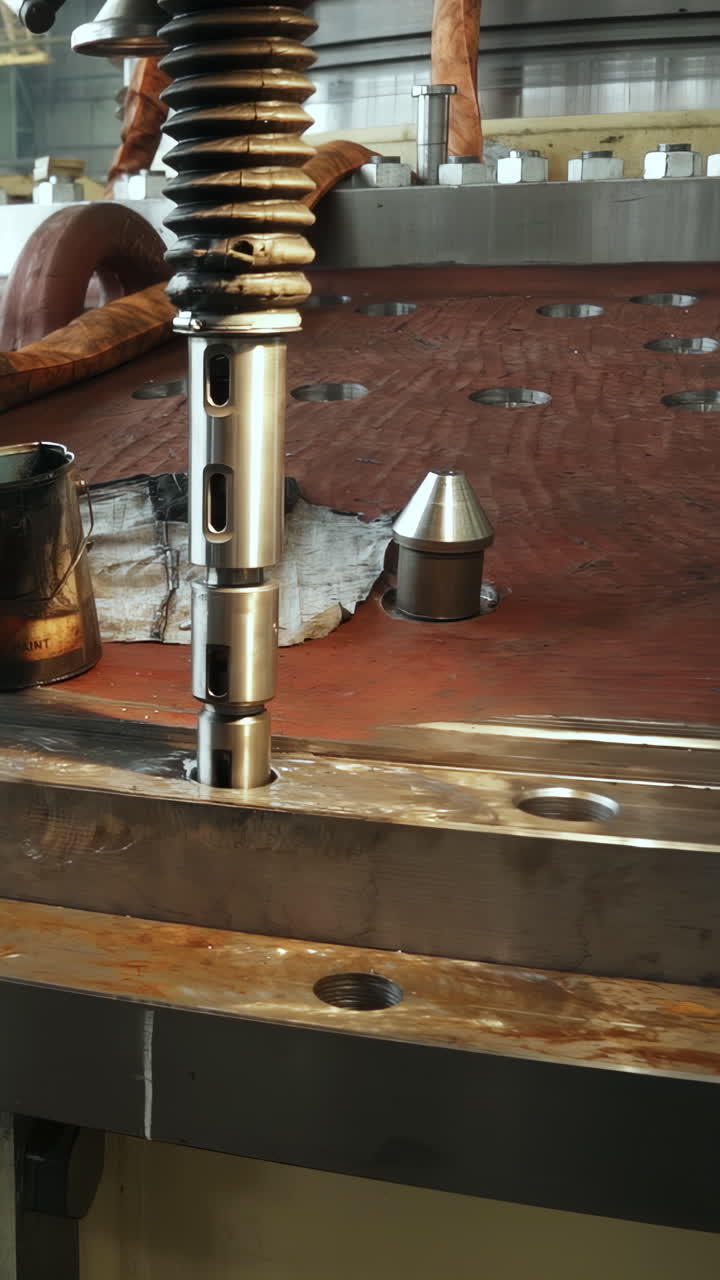 Primo piano di macchinari industriali