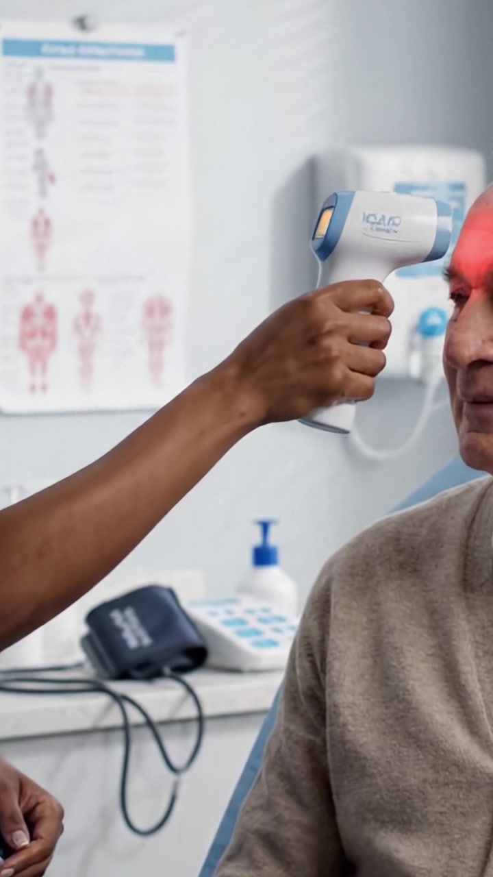 A warm healthcare interaction captures the essence of patient care and compassion in a clinical setting, highlighting the connection between healthcare provider and patient.