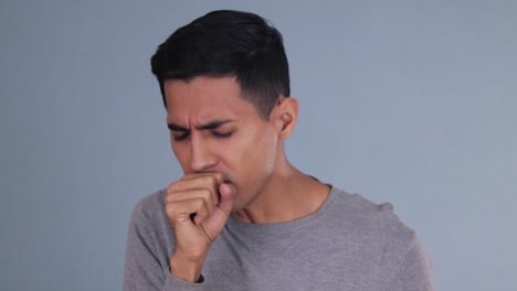 latin - hispanic model coughing