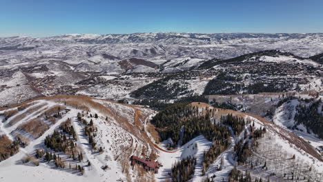 park city utah aerial v panoramic panning view