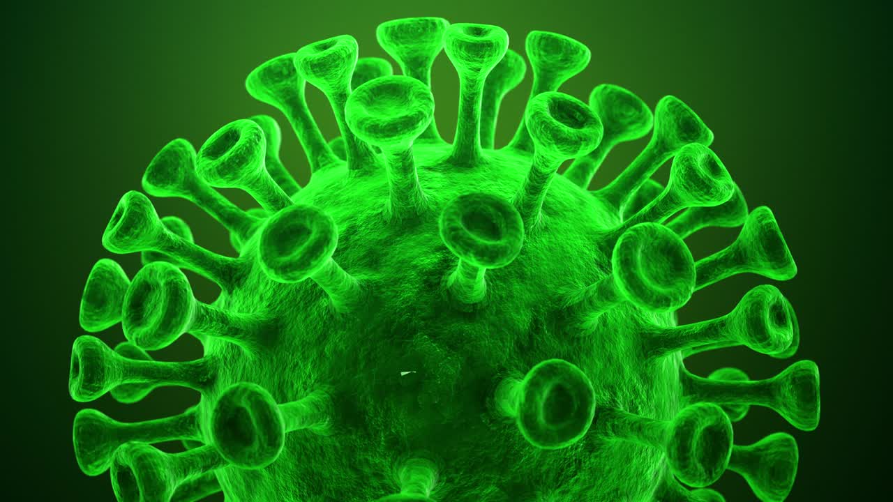 анимация концепции фонового цикла коронавируса covid-19