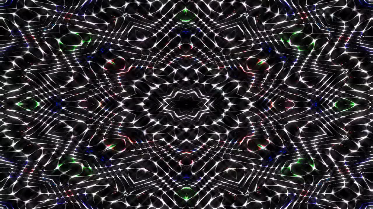 Beautiful abstract kaleidoscope that shines, a radiant light that regulates the subtle movements