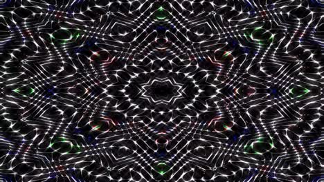 hermoso caleidoscopio abstracto que brilla, una luz radiante que regula los movimientos sutiles