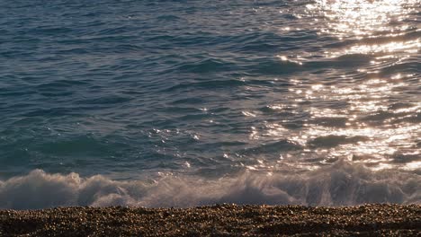 beach and sea in late evening