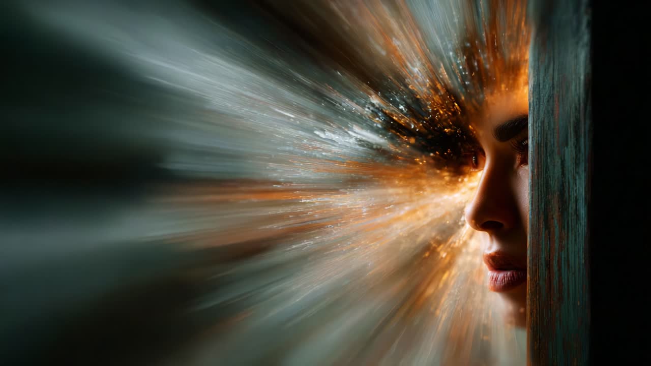 A striking visual representation of emotional depth and introspection, illustrated through the unique interplay of light and shadow capturing a moment of reflection and connection with inner thoughts