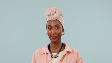 Studio,-happy-black-woman-and-okay-sign