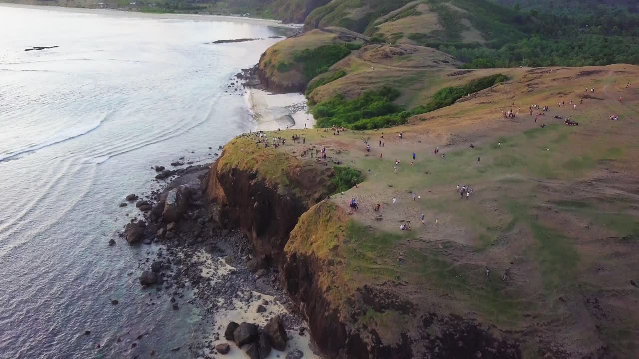 isla indonesia-lombok, hermosa puesta de sol